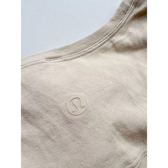 NWT LULULEMON LA Tight-To-Body Trench Beige Pima Cotton Ruched Dress, Size 4 - Picture 12 of 15